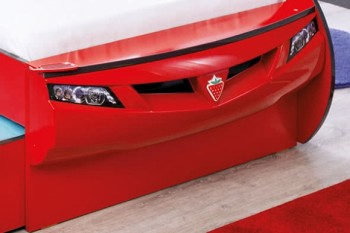 CARBED Кровать-машина Coupe с выдвижной кроватью Red 20.03.1306.00 в Ордынском - ordynskoe.mebel54.com | фото