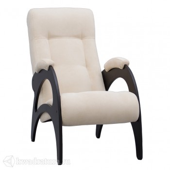 Кресло для отдыха Неаполь Модель 9 без лозы (Венге-эмаль/Ткань Ваниль Verona Vanilla) в Ордынском - ordynskoe.mebel54.com | фото