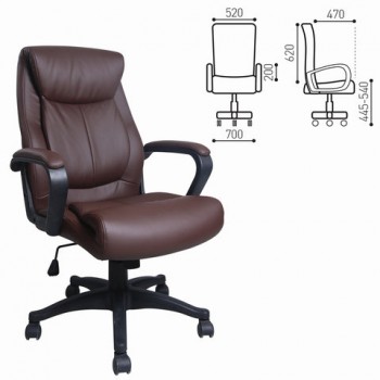 Кресло офисное BRABIX Enter EX-511 (коричневый) в Ордынском - ordynskoe.mebel54.com | фото