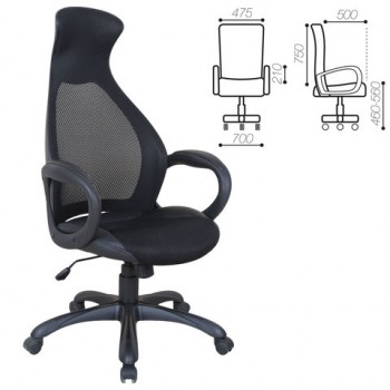 Кресло офисное BRABIX Genesis EX-517 (черное) в Ордынском - ordynskoe.mebel54.com | фото