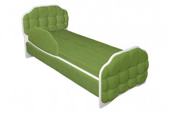 Кровать 190 Атлет Lux 76 Зелёный (мягкий бортик) в Ордынском - ordynskoe.mebel54.com | фото
